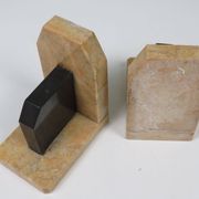 Pair of marble bookends, Belgium early 20th century