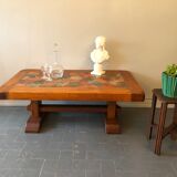 Oak and ceramic coffee table
