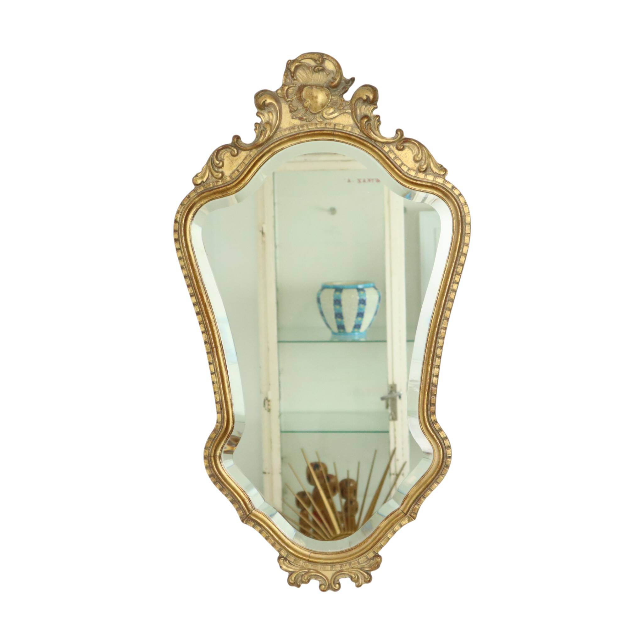 Classic Facet Cut Gold Leaf Mirror Deknudt 75cm