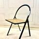 Paire de chaises Giorgio Cattelan – métal noir et cannage