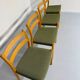 Set of 4 beech chairs designed by Niels Otto Møller, solid vintage beech