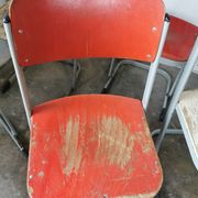 Set of 14 vintage stackable chairs