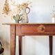 Small antique farmhouse table in wood – vintage rustic desk