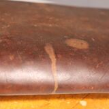 Authentic industrial leather Gym bench, 1950s, Czechoslovakia