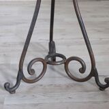 Iron and marble vintage side table, Italy 1980s