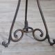 Iron and marble vintage side table, Italy 1980s
