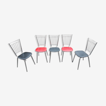 5 chaises vintage