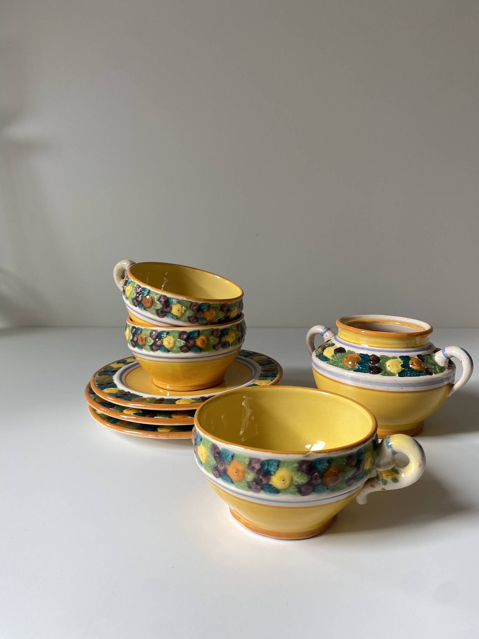 Della Robbia Italian ceramic cup 1950