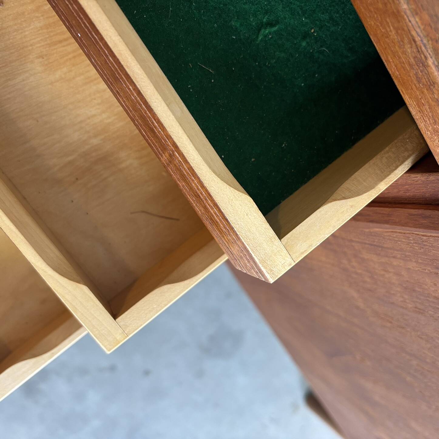 Vintage Danish sideboard teak with oak