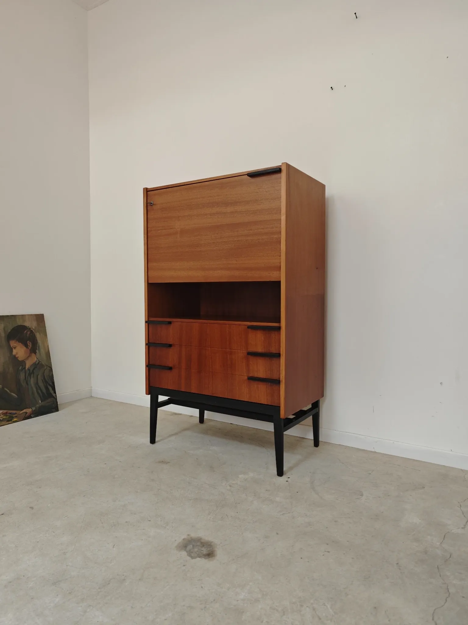Wooden secretary by Frantisek Mezulanik for Up Zavody