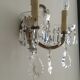 Two-arm crystal light wall light