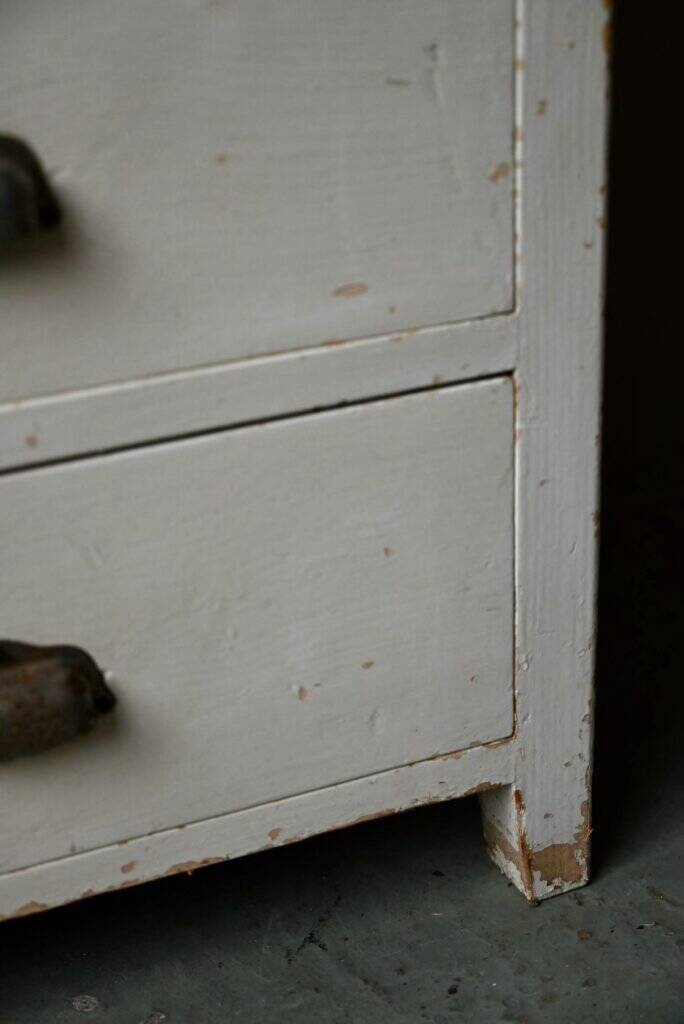 Small wooden chest of drawers vintage retro patinated bohemian 1950s