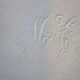 12 large antique table napkins, monogrammed