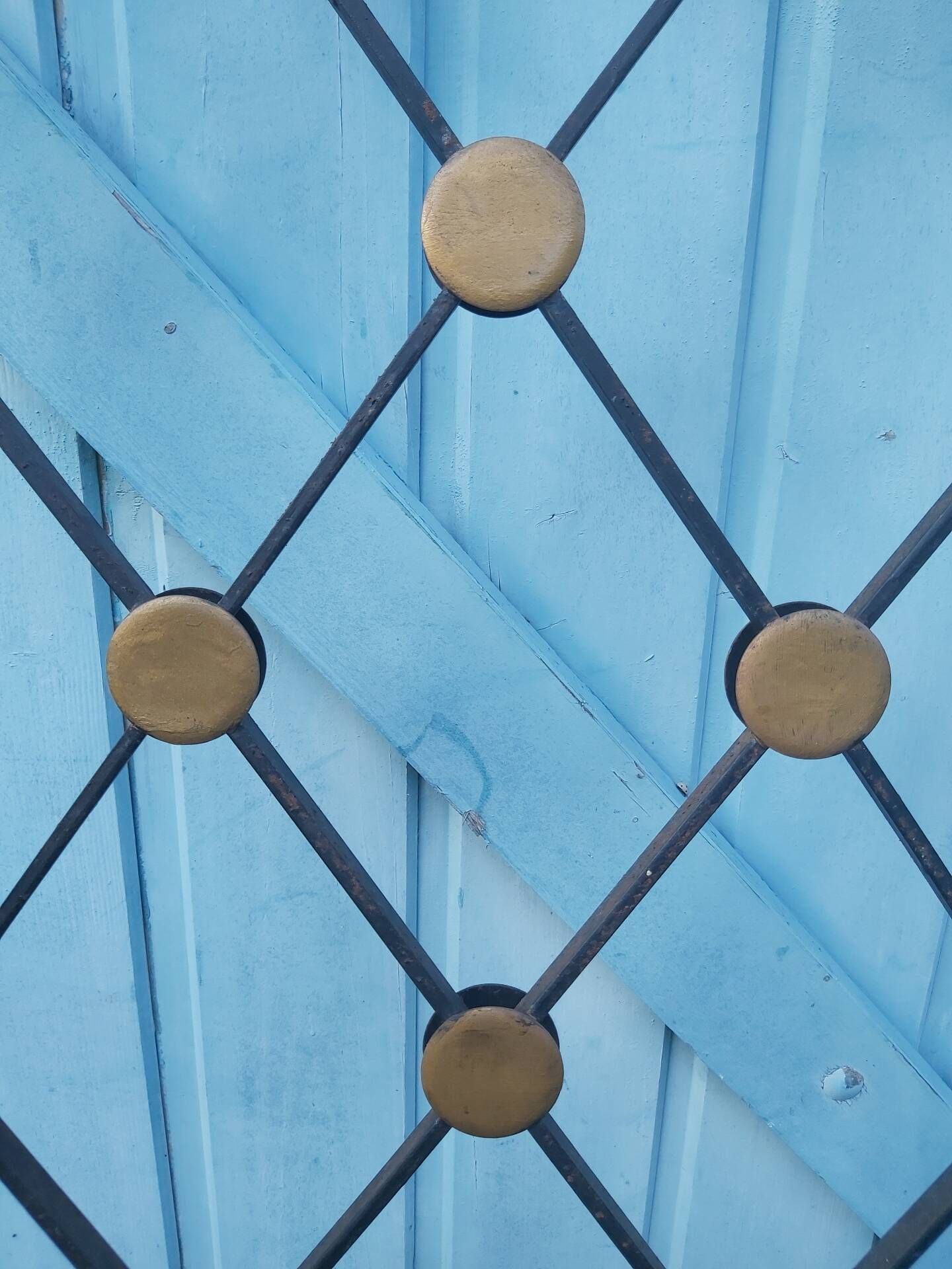 Wrought iron grilles, wrought iron partition doors