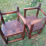 Chaises à bras Renaissance fin 16e debut 17eme siècle