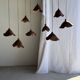 Small suspension in organic teak hat D30 H20