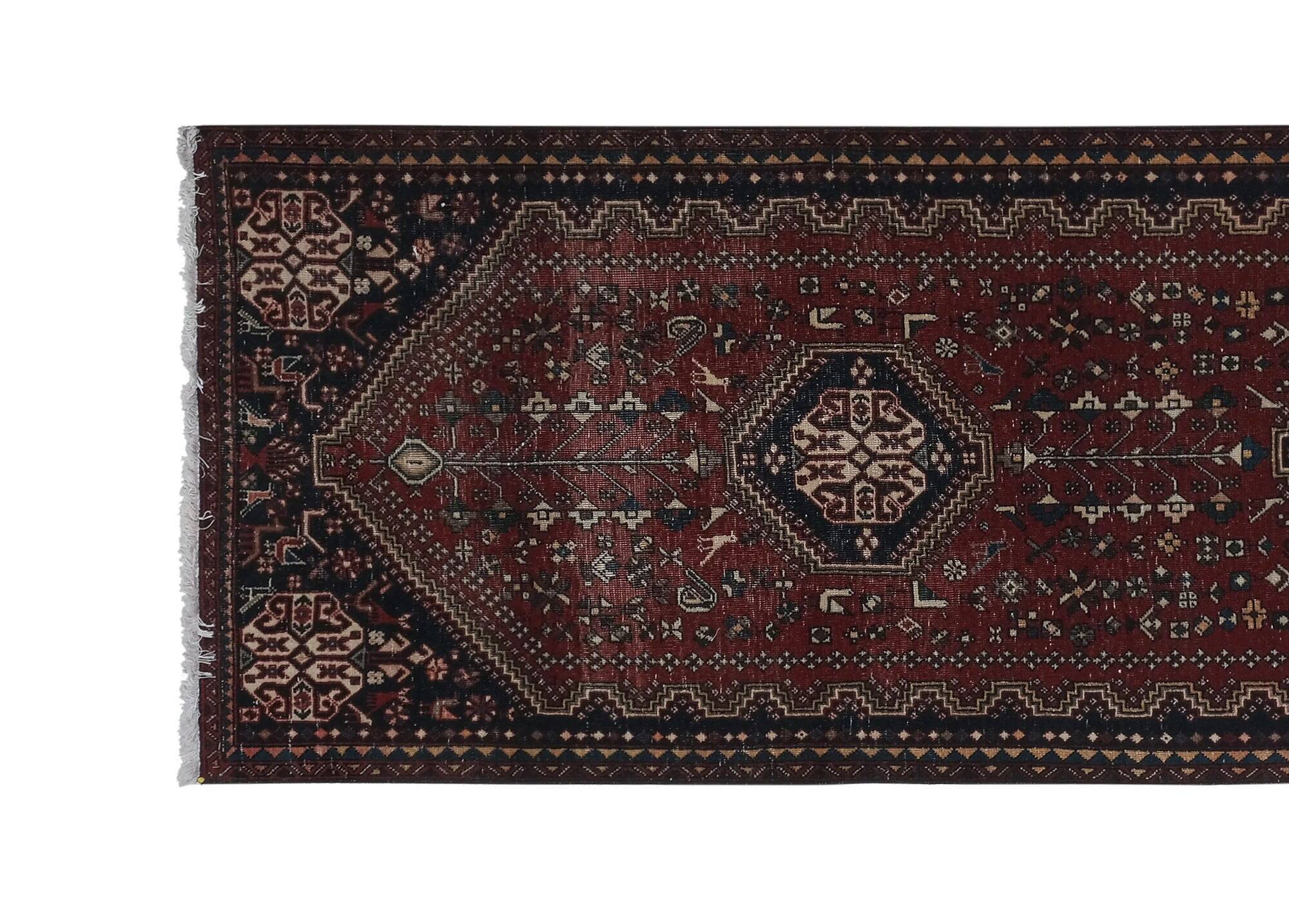 Vintage Turkish hallway rug 80x290 cm