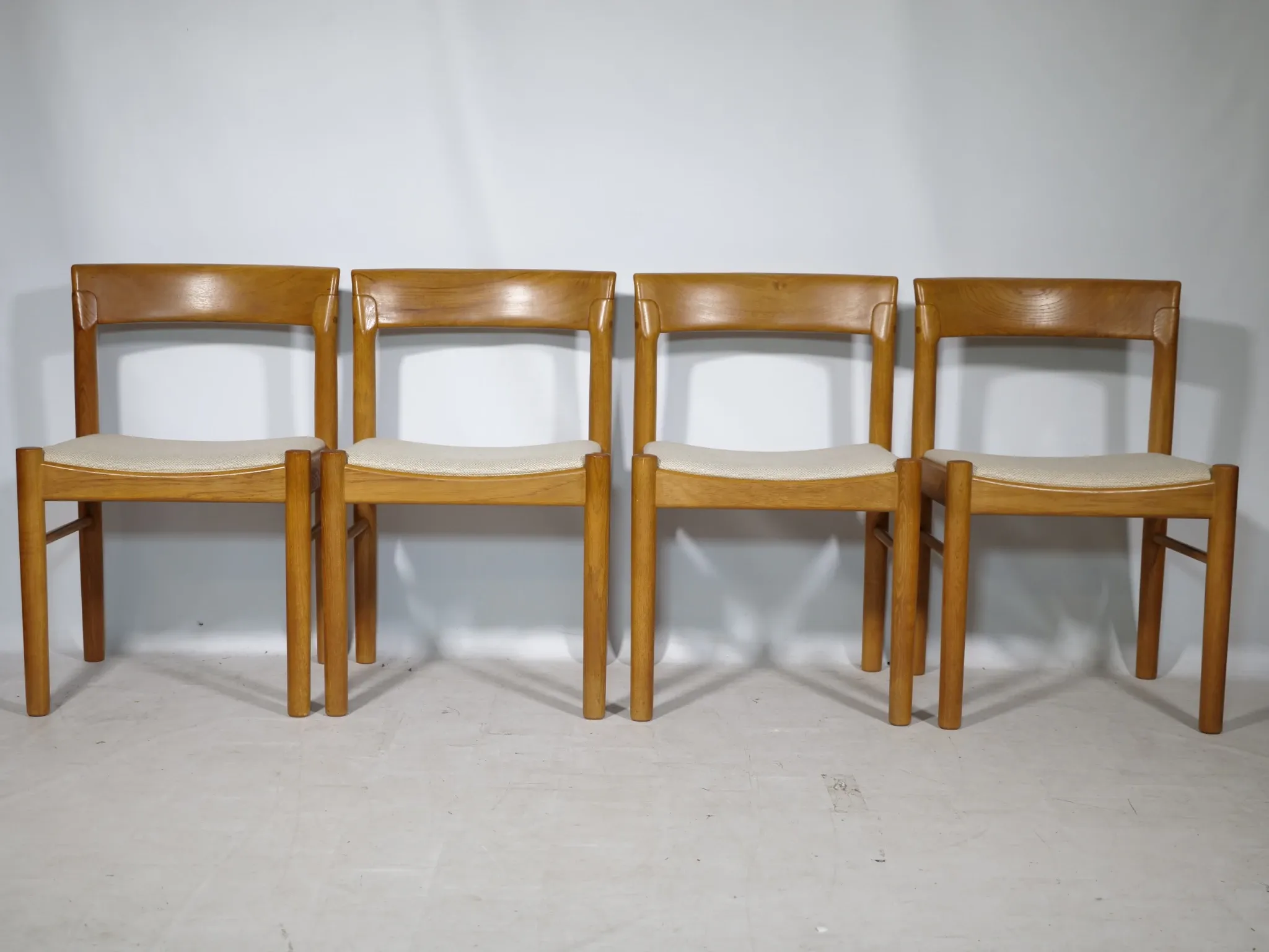 Danish Design Chairs in Teak by H.W. Klein for Bramin, Set of 4, 1960s