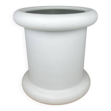 Lampadaire en verre blanc, Italie, années 1970