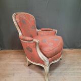 Bergere upholstered in Louis XV style