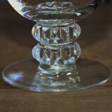 Series of 6 Lalique crystal wine glasses model Vougeot