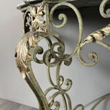 Wall console in wrought iron, 20th century