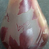 Soliflore Legras vase decorated with vine leaves