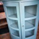 Storage in corner cabinet