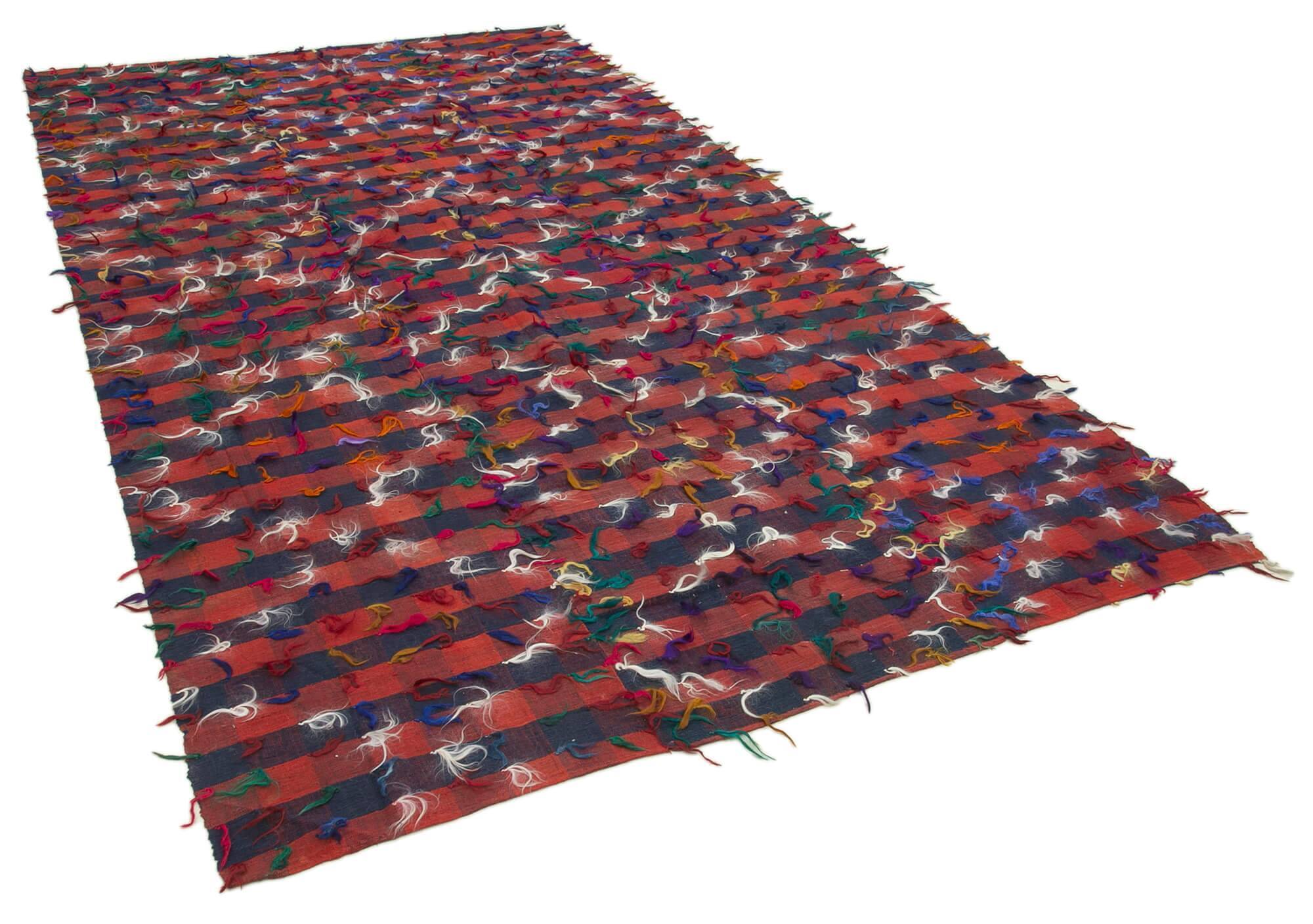 Turkish Handmade Vintage Anatolian Kilim 185 cm x 324 cm