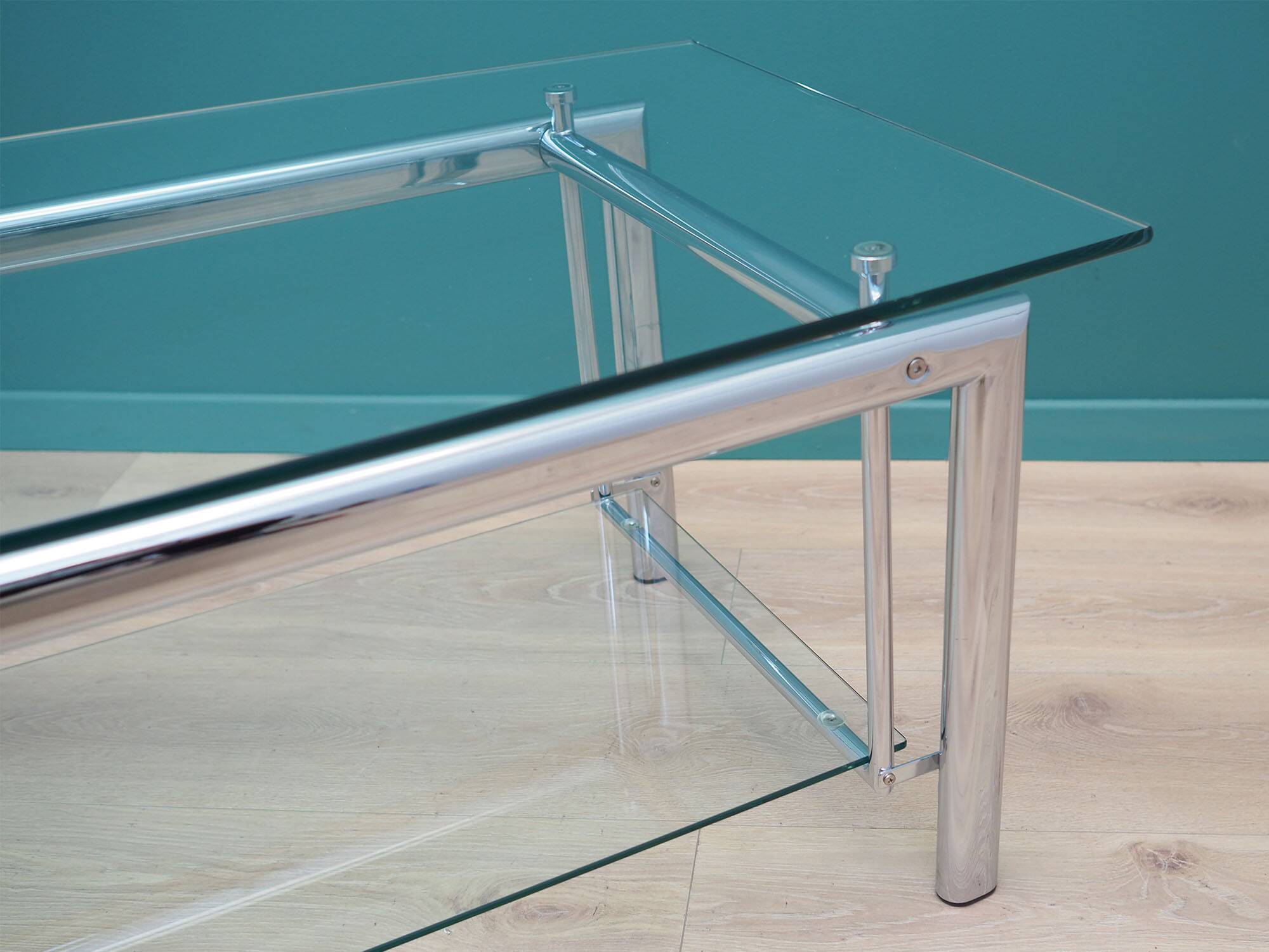 Glass coffee table, Danish design, 1970s, production: Denmark