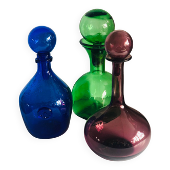 Set of 3 vintage decanters