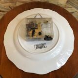 Old clock clock star ceramic plate sarreguemines vintage