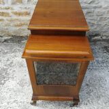 Bar cabinet on casters in walnut