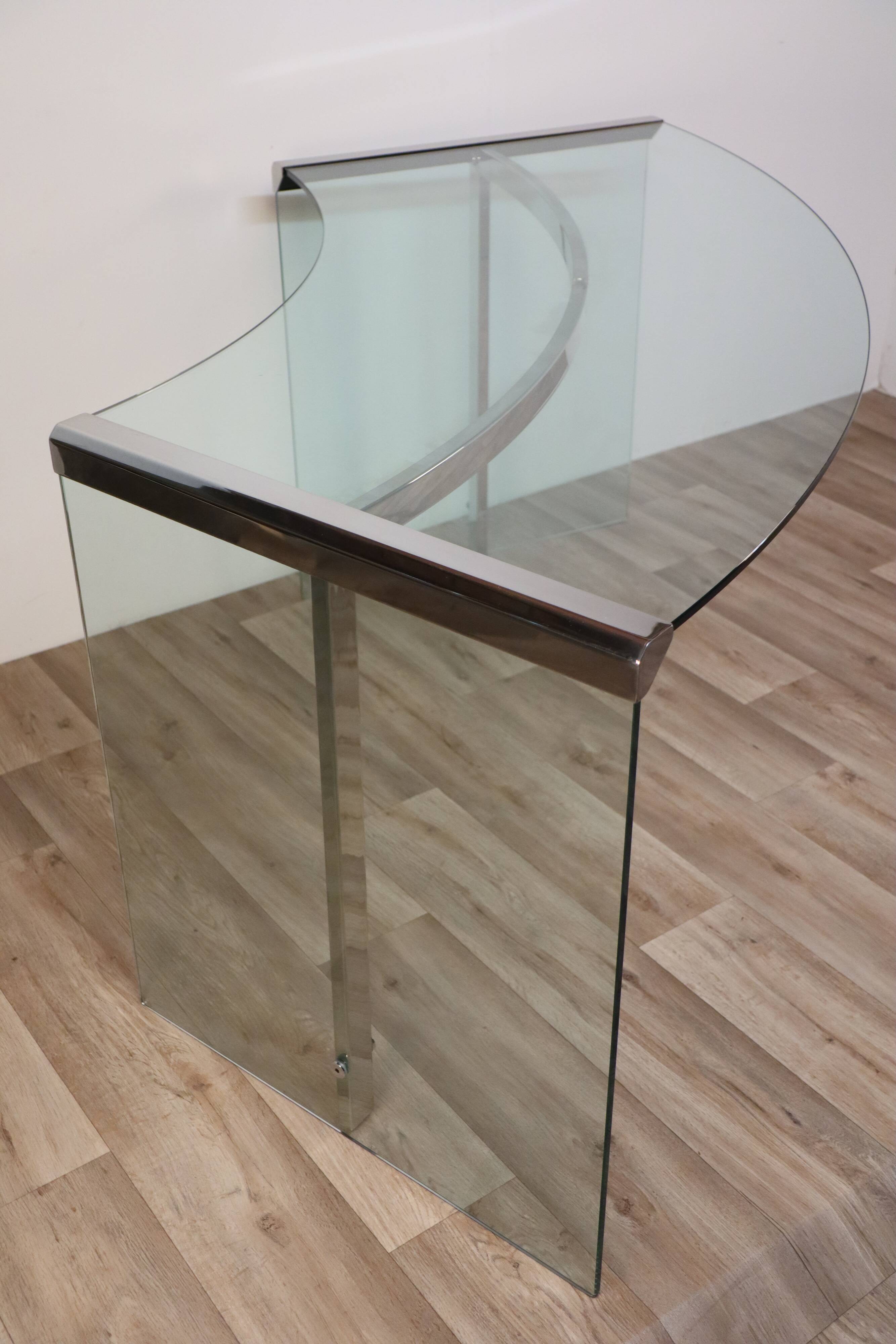 Board president by Gallotti & Radice in glass and chrome