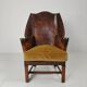 Antique leather armchair, England circa 1800