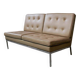 Florence Knoll two-seater in leather mod. 65 for Knoll International