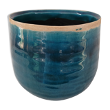 Artisanal cracked ceramic pot cover