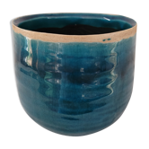 Artisanal cracked ceramic pot cover