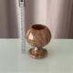 Vintage Hand-Carved Brown Onyx Pedestal Vessel