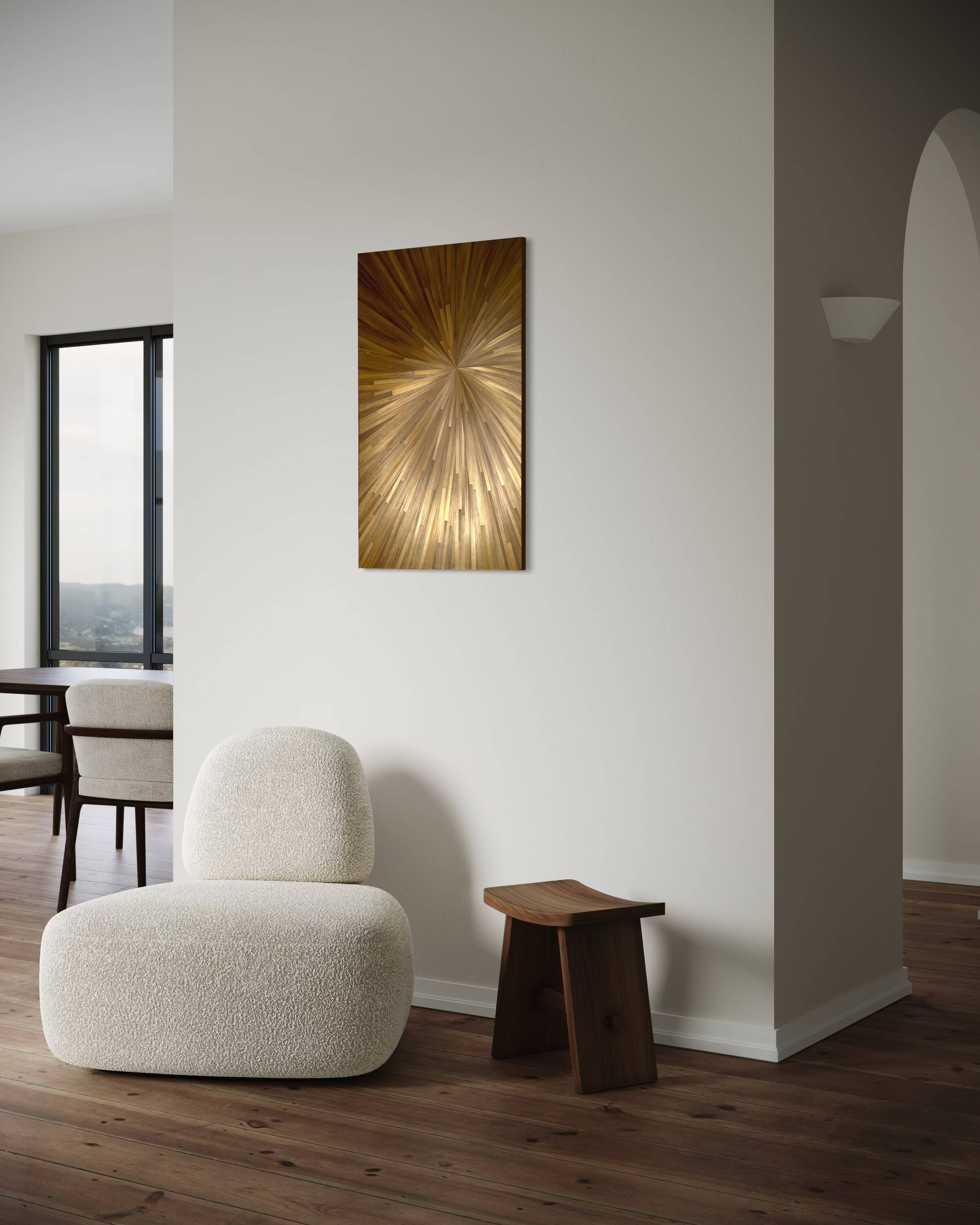 Bronze sun painting