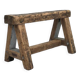 Trestle-shaped wooden bench