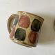 Set of 4 glazed ceramic coffee cups, circa 1970