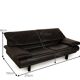 ALANDA sofa BLACK LEATHER B&B