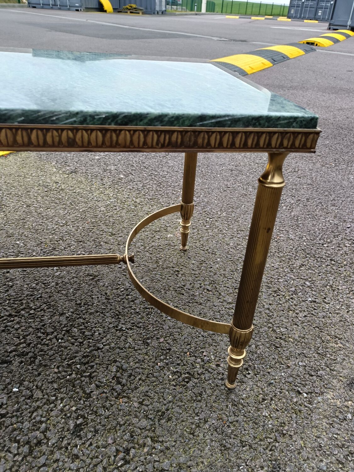 Table basse d'appoint plateau marbre ancien
