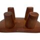 Vintage African hand-carved wooden Senufo stool bench design