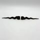 Pair of "Serpentine" candlesticks, modernist, 1970s