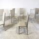 Set of 10 vintage leather dining chairs, 1980s