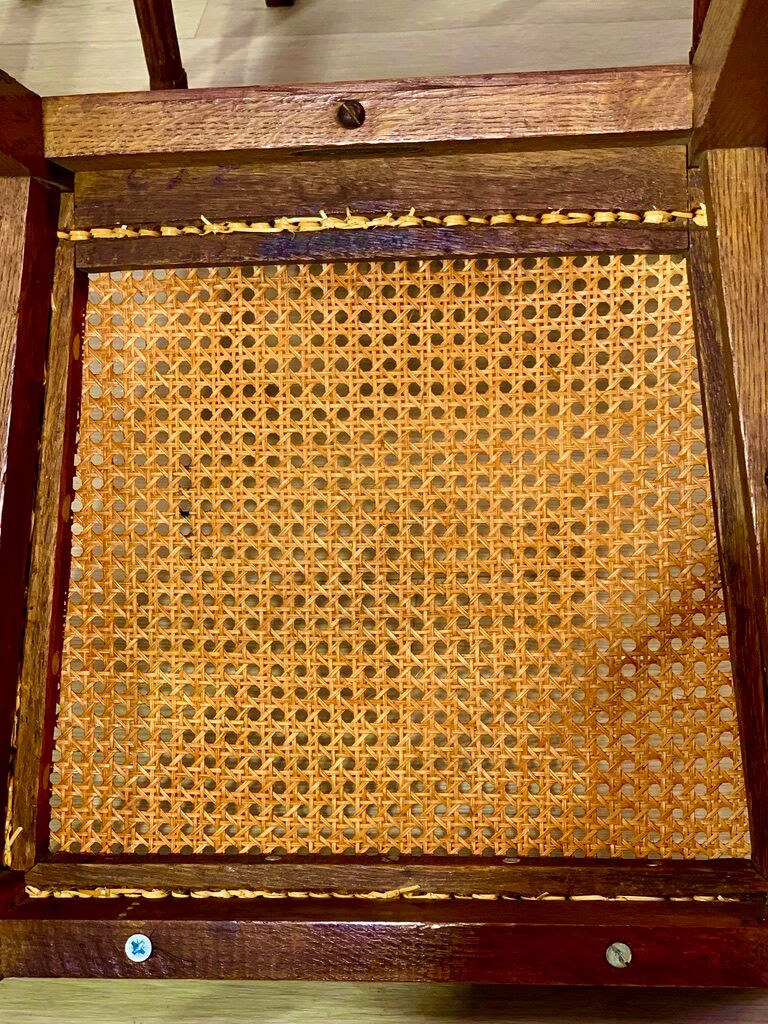 Canned chairs X 8, Louis XVI style, early XX, stamped Flandrin Paris