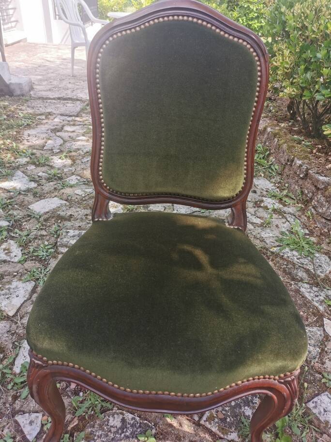 Chaise velours empire