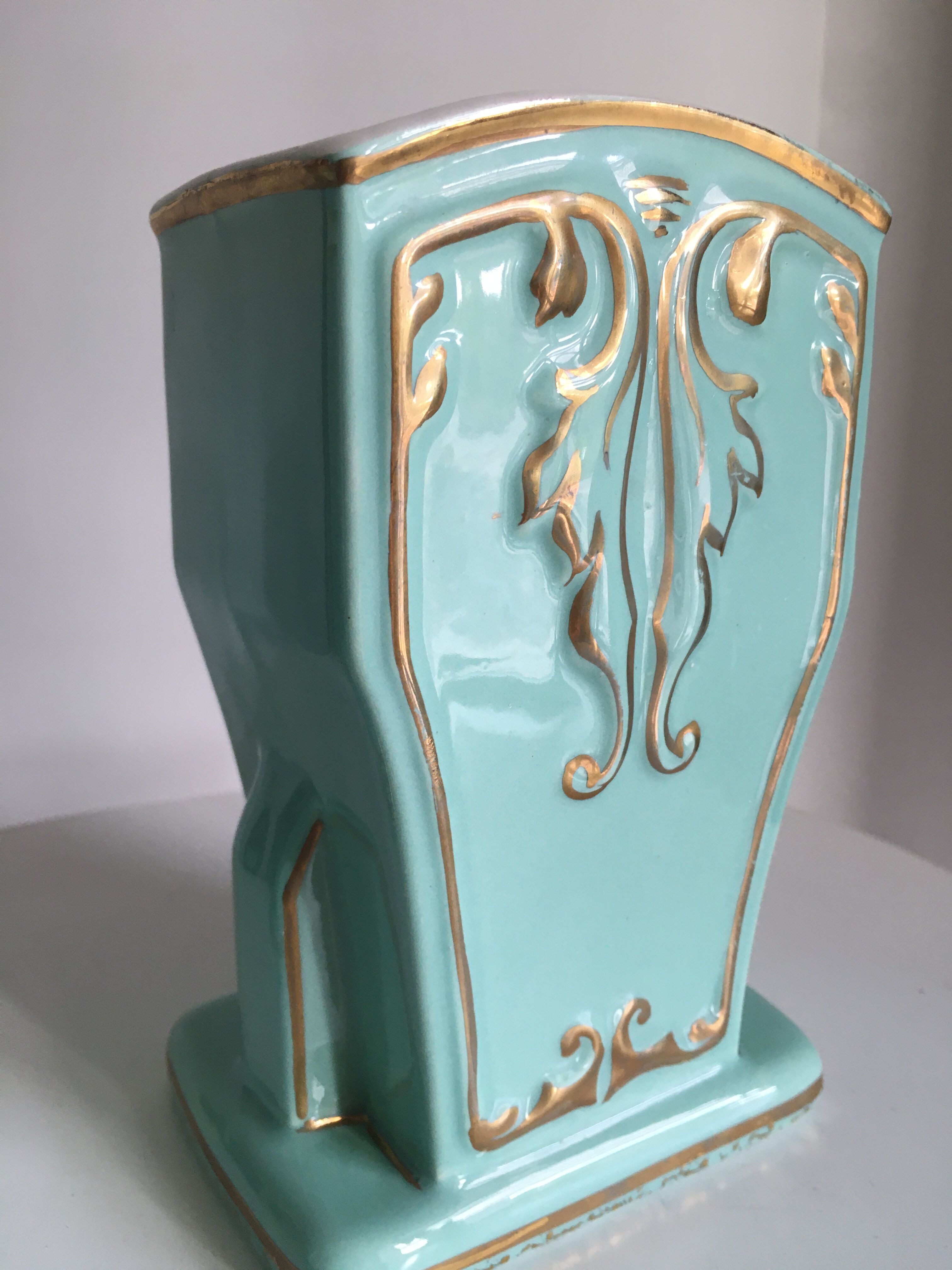 Pair of half porcelain vase, Ceramic art Céranord